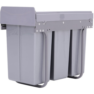 Pull-Out Kitchen Undermount Waste Bin Trash Can - Grey / 101010l by Livingandhome