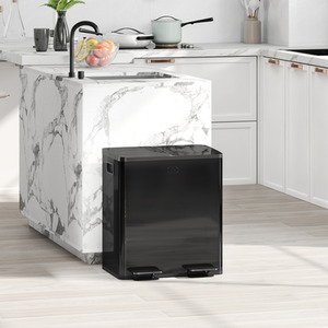 HOMCOM 20L Dual Kitchen Bin with Removable Inner Buckets by HOMCOM