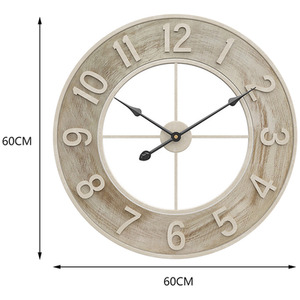 Wood Grain Round Metal Wall Clock - Wood Colour by lifeideas