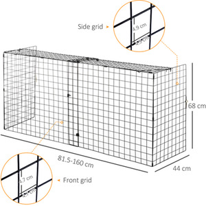 HOMCOM Extendable Fireguard Screen - Black by HOMCOM