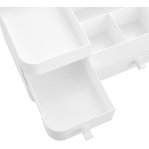 Makeup Bag Large Cosmetic Organizer with Drawers - White by THE HOT SALE