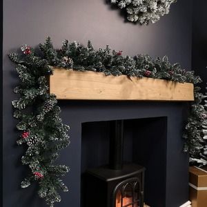 Christmas Garland with Pine Cones and Berries - Green by Samuel Alexander