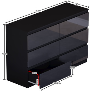 Vida Designs Glinton 4 Piece FSC Bedroom Set - Black by Vida Designs