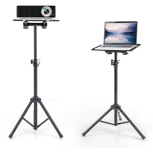 Adjustable Laptop Floor Stand - Black by Costway