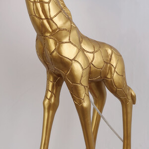 Giraffe Floor Lamp - Black and Gold