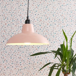 Retro Style Pink Metal Easy Fit Ceiling Pendant Light Shade - Pink by ValueLights