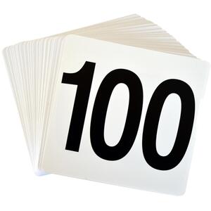 10cm Table Numbers White - White / 100 by Argon Tableware