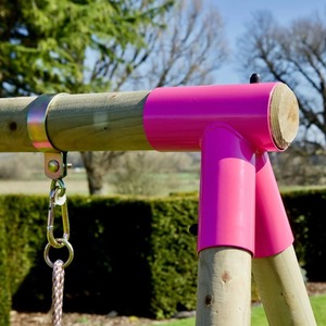 Wooden Swing Set with Slide by Rebo