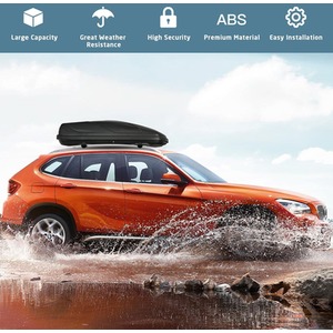 400L Cargo Box Waterproof Rooftop Cargo Carrier by Costway