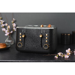 Kaiseki Black Four Slot Toaster