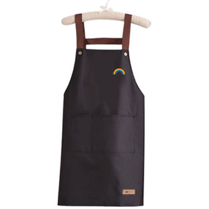 Large Work Apron with Pockets - Black
