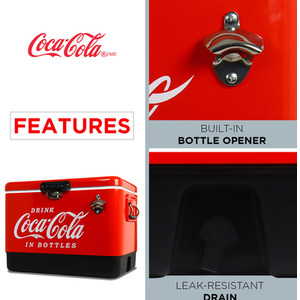 Coca-Cola Ice Chest Cooler 51L - Red by Koolatron