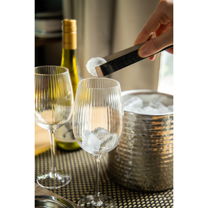 BarCraft Small Hammered Ice Bucket with Lid - Silver by BarCraft