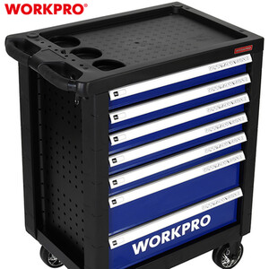 Workpro 7 Drawer Tool Roller Cabinet on Wheels - Black by Workpro