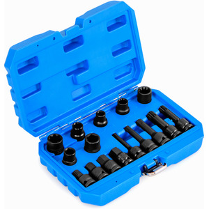 16pcs Impact Brake Caliper Socket Set - Blue by Costway