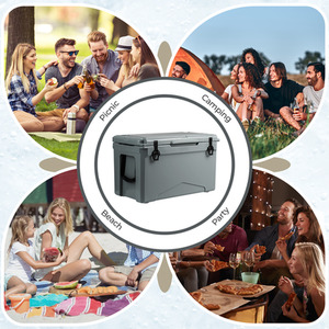 47L Rotomolded Cooler Portable Ice Chest by Costway