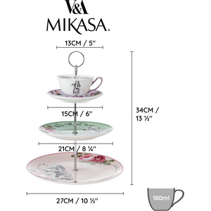 Mikasa Bone China 3-Tier Cake Stand - Mixed by Mikasa