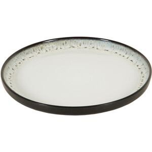 Black Kyanite Dinner Plate - Black and White