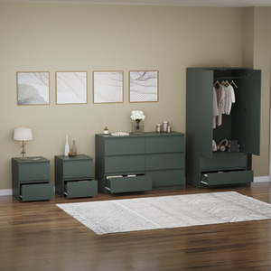Denver Bedroom Set (2 Drawer Bedside (x2), 6 Drawer Chest, 2 Door Wardrobe) by Vida Designs