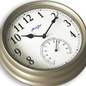 Pololio Wall Clock with Thermometer by Audlee