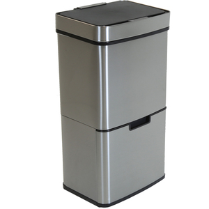 Charles Bentley Triple Compartment 62L Sensor Bin - Silver by Charles Bentley