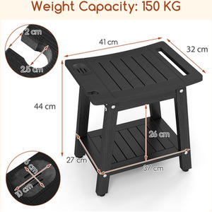 Shower Bench Seat Shower Stool by Costway