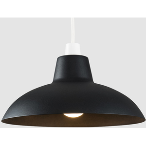 Retro Style Matt Black Easy Fit Ceiling Pendant Light Shade - Black by ValueLights