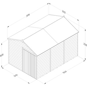 4LIFE Apex Shed 8x12 - Without Base / 0 / Installation Included by Forest Garden