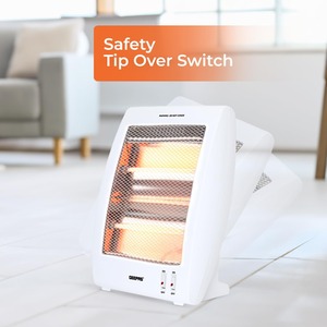 Portable Upright Electric Heater - White