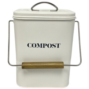 Sanctuary Rectangular Compost Bin - White by Sanctuary