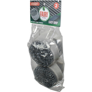 Pack of Two Fairy Platinum Easy Grip Sponge Scourers by Fairy