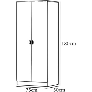 3 Piece Wardrobe Set Bedside and Chest of Drawers Bedroom Furniture - Soft Grey and Natural by Wyld and Coco