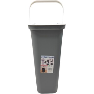 Moda Recycling Bin with Handle - Cool Grey and White