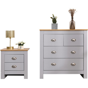 HMD Wooden Bedroom Set - Grey / 2 by HMD Furniture