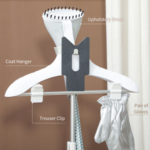 HOMCOM Clothes Steamer Upright Wrinkle Remover with Large 1.8L Water Tank - Grey by HOMCOM