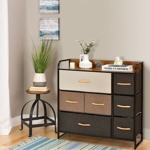 Storage Tower Cabinet Organiser Unit - Brown by Costway