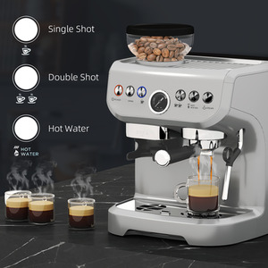 HOMCOM Espresso Machine with Integrated Bean Grinder Steam Wand by HOMCOM