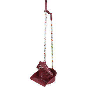 Autumn Pumpkin Long Handle Dustpan with Broom - Brown