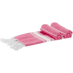 Turkish Cotton Hand Towels - 100 x 60cm - Pink - Pack of 2 - Pink by Nicola Spring