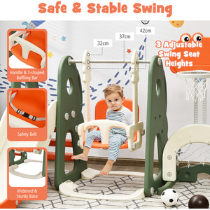 5 in 1 Climber Slide Playset by Costway