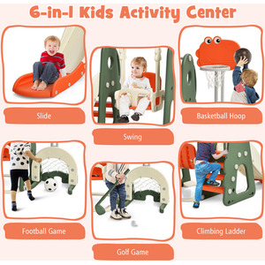 5 in 1 Climber Slide Playset by Costway