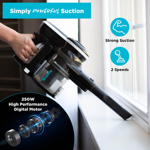 Simplicity Vacuums S65D-2 Cordless Vacuum Cleaner - Black