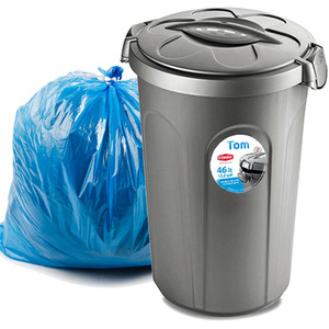 Waterproof Waste Bin with Clip Locking Lid 8-23-46L - Grey / 46l by Home Centre.direct