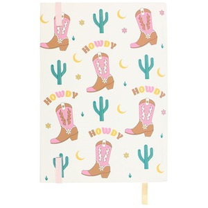 Howdy Cowboy Boot Notebook Journal with Sticker Sheet - A5 by Kingsbury Gifts