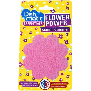 Dishmatic Essentials Flower Power Scrub Scourer - Blue by Dishmatic