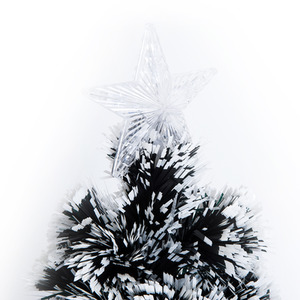 HOMCOM Artificial Christmas Xmas Tree with LED Snowflake - Green / 4ft by HOMCOM