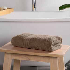 Pack of Cotton Bath Towels - Mocha / 2 by Brentfords