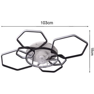 Ceiling Fan Light with App and Remote Control by Livingandhome