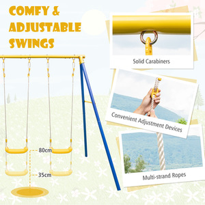 Garden Kids Swing Set - Blue by Costway