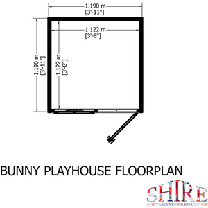 Bunny Playhouse - Brown - Brown by Shire Garden Buildings